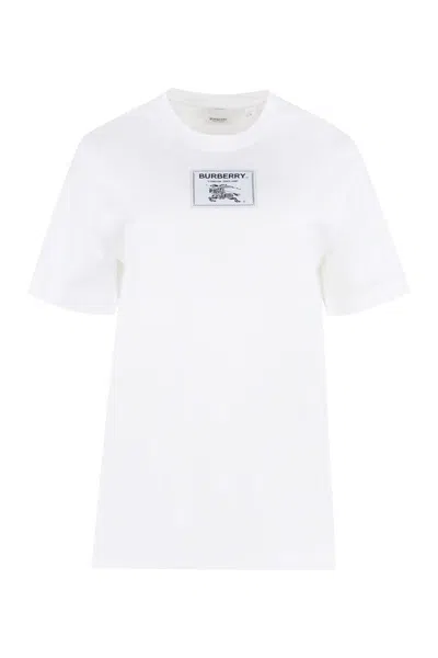 Burberry Logo Patch T-shirt In White