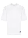 Burberry Cotton Crew Neck T-shirt With Logo Patch In White