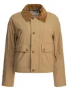 Burberry Cotton Cropped Jacket Jackets Beige