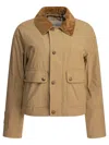 Burberry Cotton Cropped Jacket Jackets Beige In Neutral