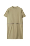 Burberry Cotton Dress In Hunter