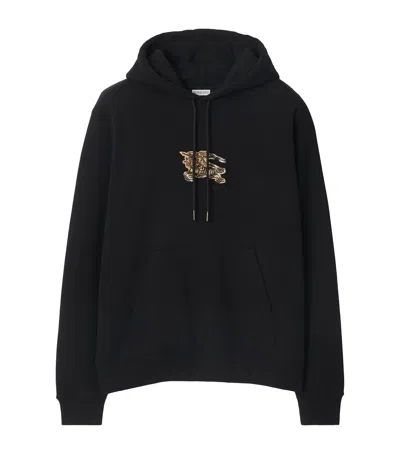 BURBERRY COTTON EKD CHECK SLIM HOODIE