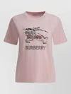 Burberry Cotton Ekd Graphic Crew Neck T-shirt In Pink