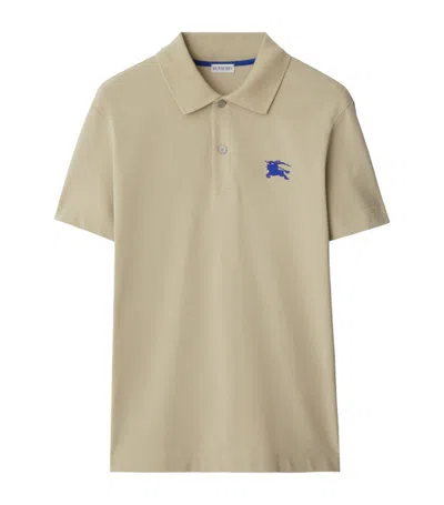 Burberry Ekd-embroidered Polo Shirt In Nude