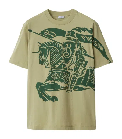 Burberry Cotton Ekd Print T-shirt In Green