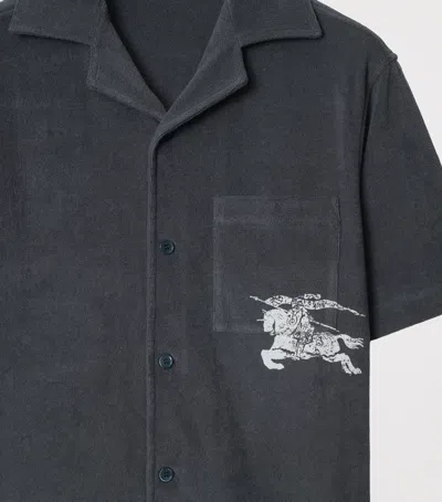 Burberry Cotton Ekd Shirt In Gray