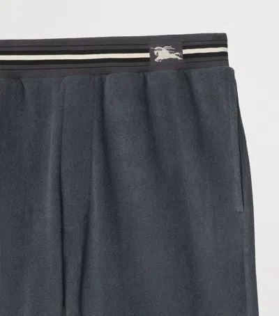 Burberry Cotton Ekd Shorts In Gray