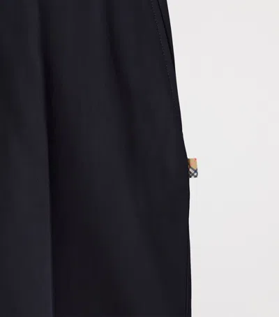 Burberry Cotton Ekd Slim Shorts In Blue