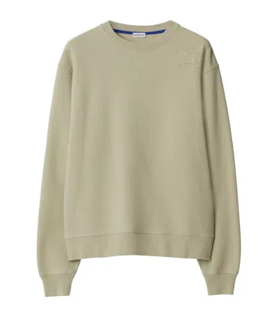 Burberry Ekd Cotton Sweatshirt In Neutrals