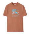Burberry Ekd Cotton T-shirt In Brown