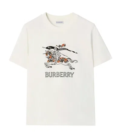 Burberry Equestrian Knight Design Cotton T-shirt In Animal Print