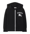 Burberry Kids Ekd Printed Zip-up Hoodie In Black