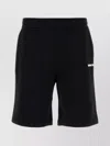 Burberry Relaxed-fit Green Shorts With Elastic Waistband In Black