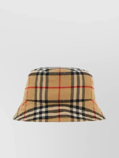 BURBERRY COTTON EMBROIDERED BUCKET HAT