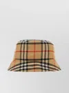 Burberry Men Embroidered Cotton Bucket Hat In Brown