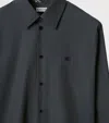 Burberry Cotton Embroidered Ekd Shirt In Black