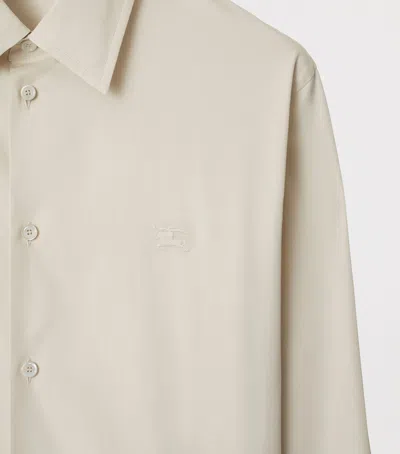 Burberry Cotton Embroidered Ekd Shirt In White