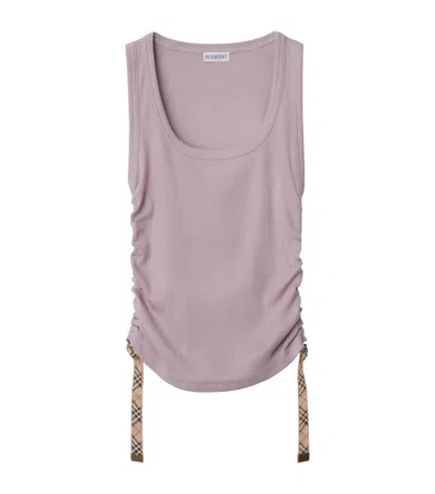 Burberry Cotton Festival Tank Top In Purple