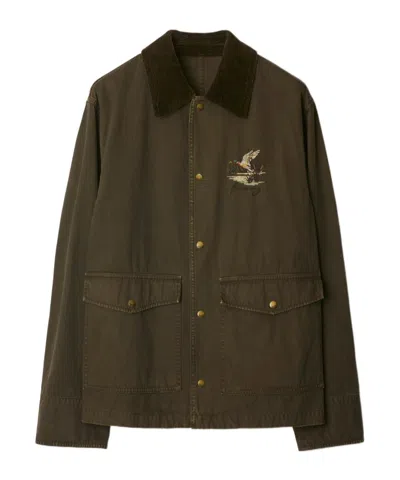 BURBERRY BURBERRY LOGO EMBROIDERED FIELD JACKET
