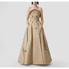 BURBERRY BURBERRY COTTON GABARDINE BELTED TRENCH GOWN IN SOFT FAWN