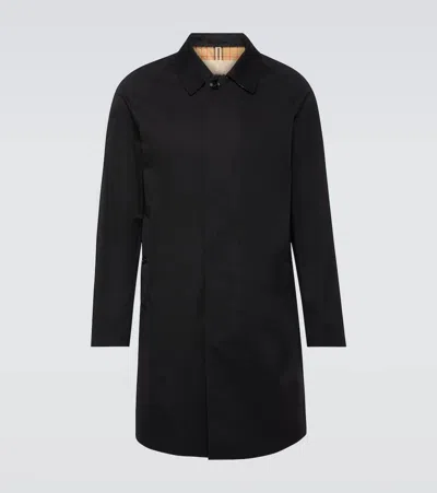 Burberry Camden Water Resistant Cotton Gabardine Car Coat In Black
