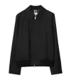 Burberry Cotton Gabardine Chester Harrington Jacket In Black