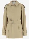 BURBERRY COTTON GABARDINE SHORT TRENCH COAT