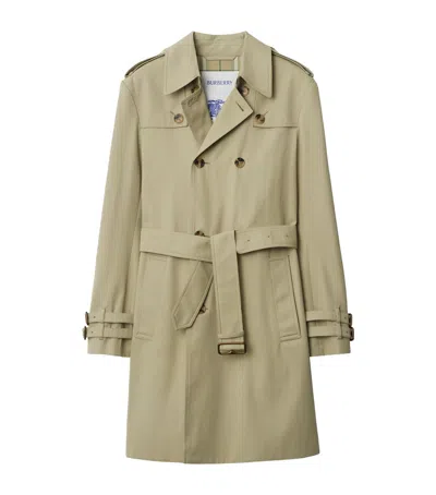 BURBERRY COTTON GABARDINE SLIM TRENCH COAT