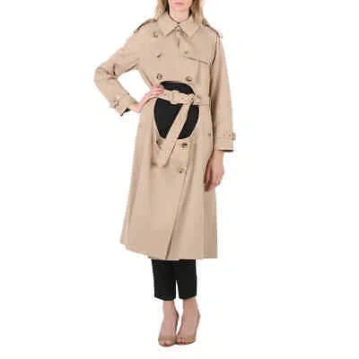 Pre-owned Burberry Cotton Gabardine Step-through Double-breasted Trench Coat In Check Description