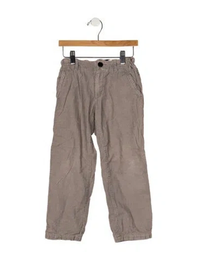 Pre-owned Burberry Babies' Cotton Grey Pants With Button And Zip Closure In Gray