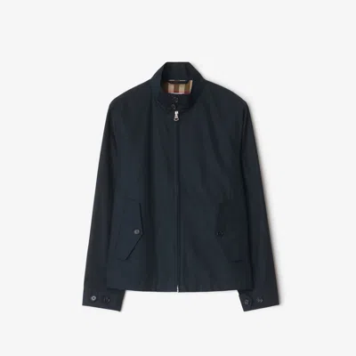 Burberry Cotton Harrington Jacket In Black