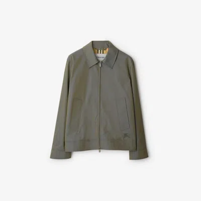 Burberry Cotton Harrington Jacket In Iron