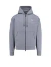 Burberry Hooded Cotton Sweatshirt Kangaroo Pockets In Multi