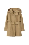 Burberry Childrens Cotton Hooded Trench Coat