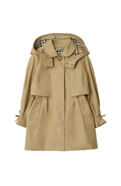 BURBERRY BURBERRY COTTON HOODED TRENCH COAT