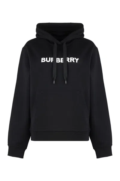 Burberry Cotton Hoodie In Blue