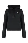 Burberry Cotton Sweatshirt With Drawstring Hood And Front Pocket In Black