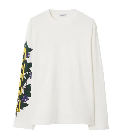 Burberry Ivy Logo-print T-shirt In Salt