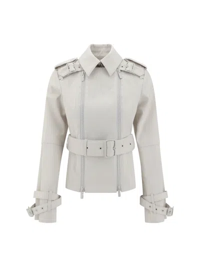 Burberry Bonded Cotton Trench Jacket In Sail