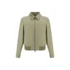 Burberry Cotton Jacket With Collar And Pockets In Neutral