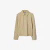 Burberry Paneled Cotton-canvas Jacket In Beige