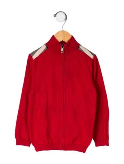 Pre-owned Burberry Babies' Cotton Jacket In Red