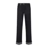 Burberry Cotton Blend Trouser With Metal Belt Loop