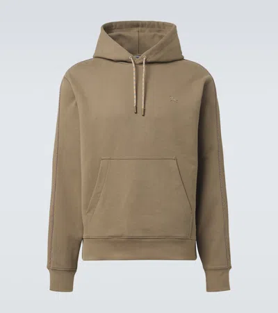Burberry Cotton Jersey Hoodie In Brown