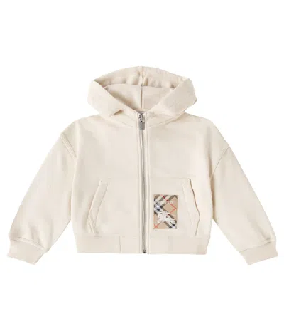Burberry Kids' Cotton Jersey Hoodie In White