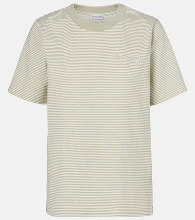 Burberry Cotton Jersey T-shirt In Beige