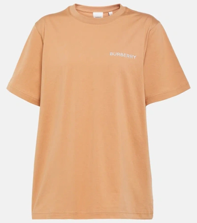Burberry Cotton Jersey T-shirt In Sandy Brown