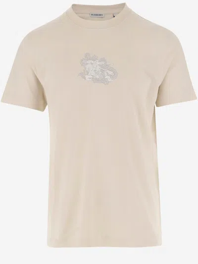 BURBERRY COTTON JERSEY T-SHIRT WITH LOGO