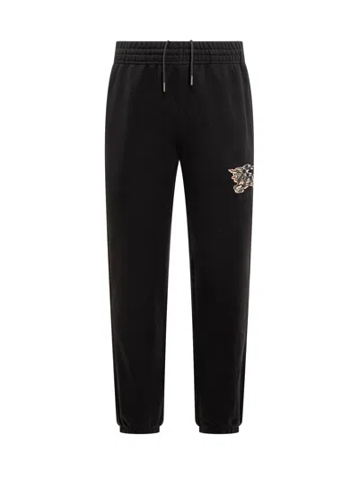 Burberry Cotton Jogger Pants In Black