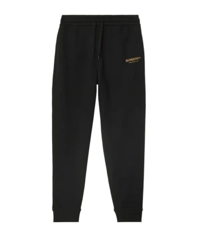 Burberry Cotton Jogging Pants In Black